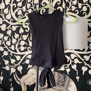 Open tie back sleeveless top